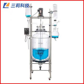 S212-150L雙層玻璃反應釜 大容量中試型雙層玻璃反應釜
