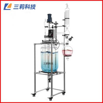 S212-10L雙層玻璃反應釜	噴塑防腐10升玻璃反應器
